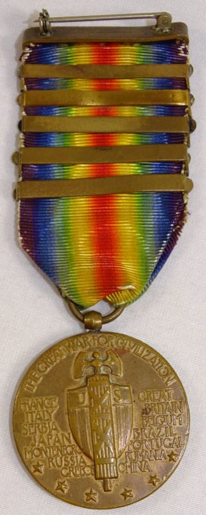 Named Wwi James L Mcginty Silver Star And Bar Victory Medal Group