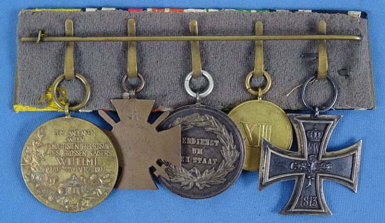 Imperial German Five Place Medal Bar Griffin Militaria