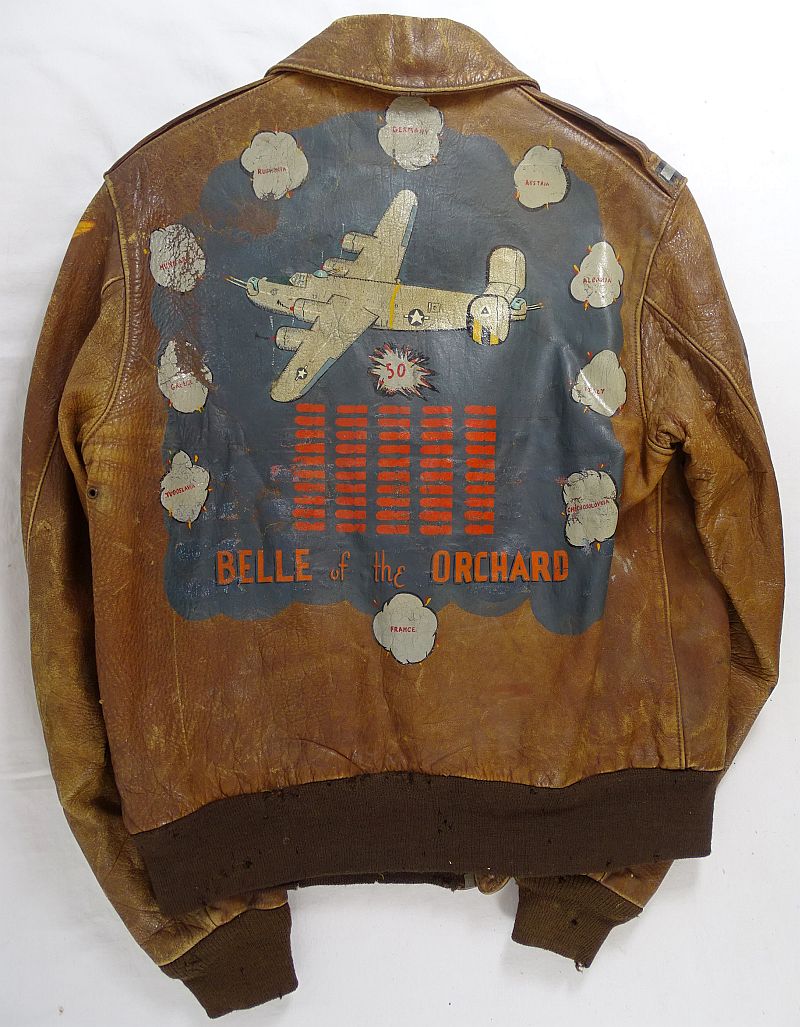WWII Identified 15th Air Force B-24 Painted A2 Flight Jacket, Documents ...