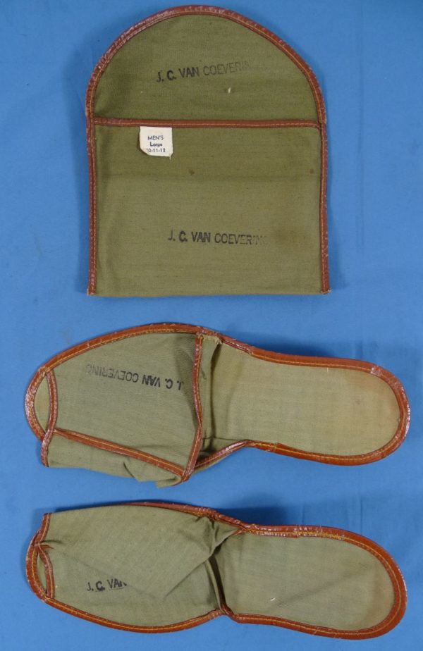 WWII Named G.I. Sewing Kits, Money Belt, and Slippers Group - Image 2