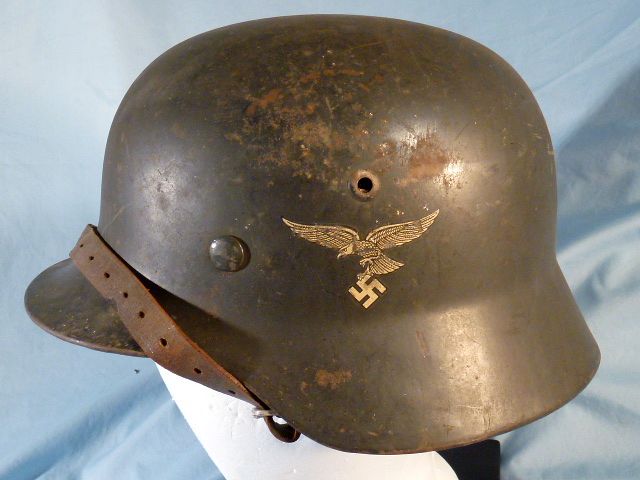 WWII German Luftwaffe M35 Double Decal Combat Helmet – Griffin Militaria