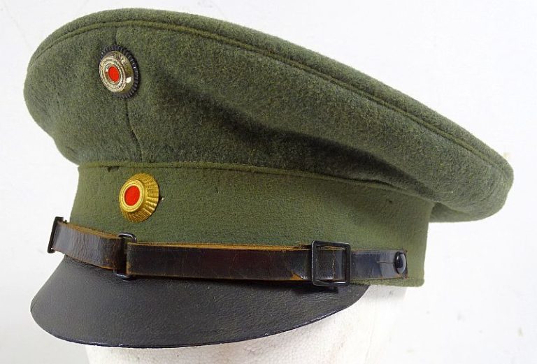 Wwi Model 1917 Imperial German Baden Infantry Officer Field Gray Visor