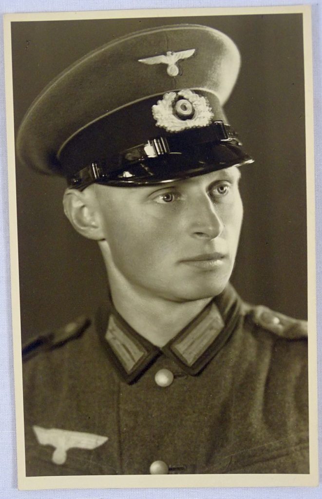 Third Reich Portrait Postcard of Army Soldat in Visor Cap – Griffin ...