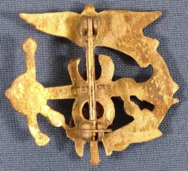 WWII U.S. Public Health Service Ambulance Officer Sterling Pin Back Collar Insignia - Image 2