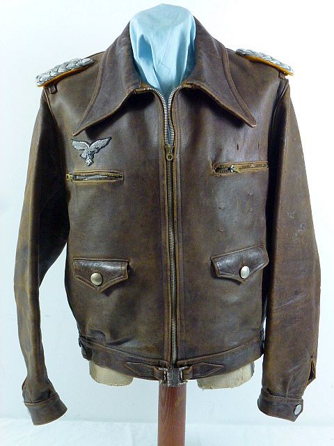 Luftwaffe Fighter Pilot Leather Flight Jacket Griffin Militaria Luftwaffe Fighter Pilot Leather Flight Jacket Griffin Militaria
