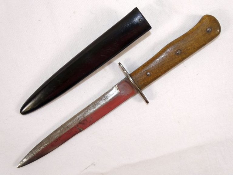 WWII German Close Combat Boot Knife Marked “S” Griffin Militaria