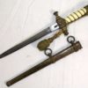 Untouched and Uncleaned Model 1902 Imperial German Navy Officer Dagger with Ivory Grip and Portepee - Image 3