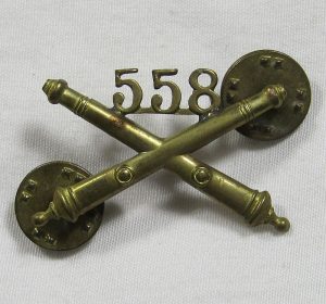 US WWII 558th Field Artillery Officer Collar Insignia