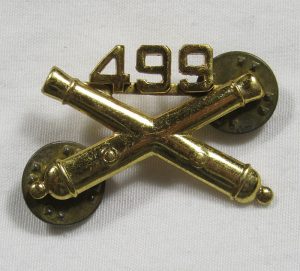 US WWII 499th Field Artillery Officer Collar Insignia