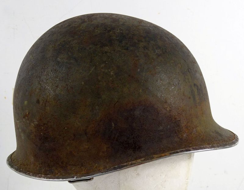 Untouched WWII Fixed Bale Front Seam M1 Combat Helmet with Front ...