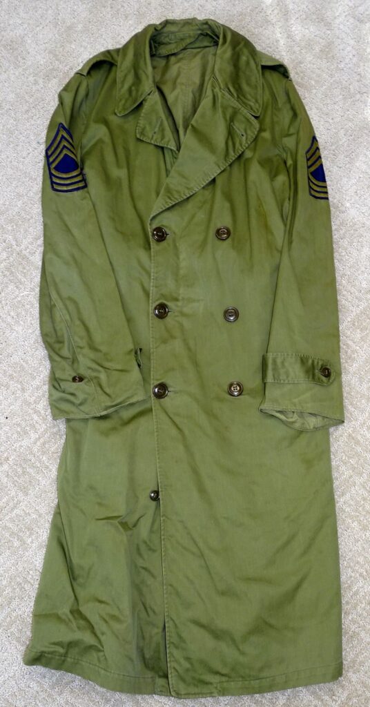 Named WWII U.S. Army Master Sergeant Trench Coat Size Medium-Long ...