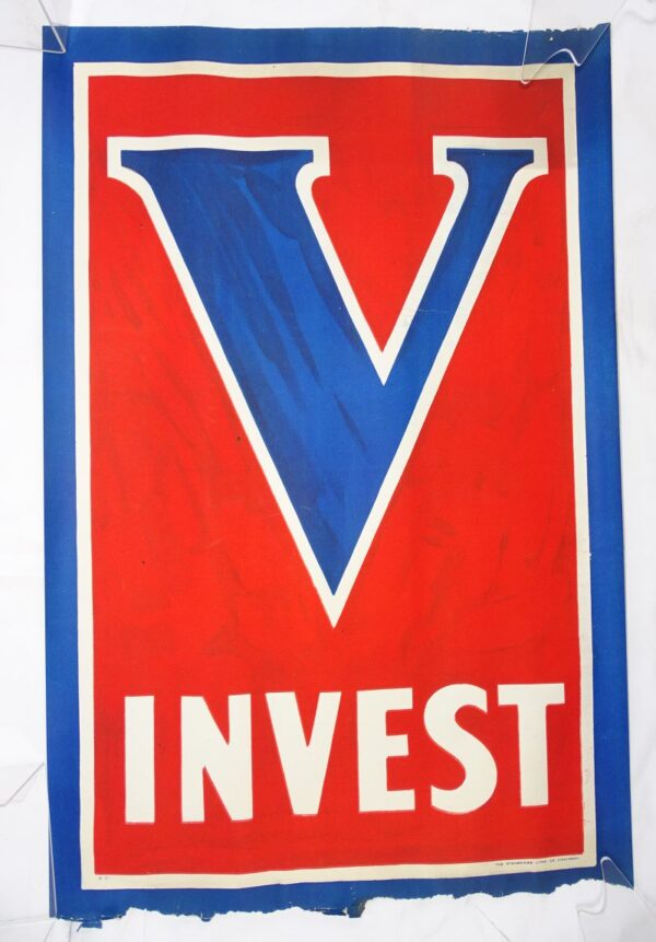 WWI Victory Loan "Invest" Poster 19 Inches by 29 Inches