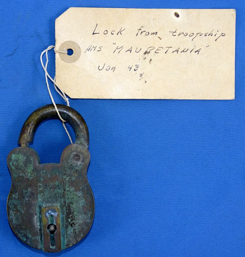Large WWII British Lock from the Troopship HMS Mauretania – Griffin ...