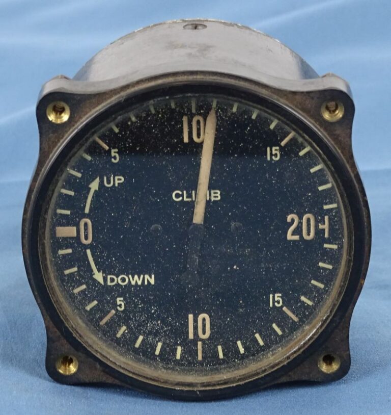WWII C-47 Skytrain Ground Instrument Trainer Climb Rate Indicator Gauge ...