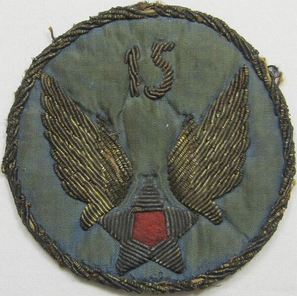 WWII USAAF Italian Made 15th Air Force Bullion Patch