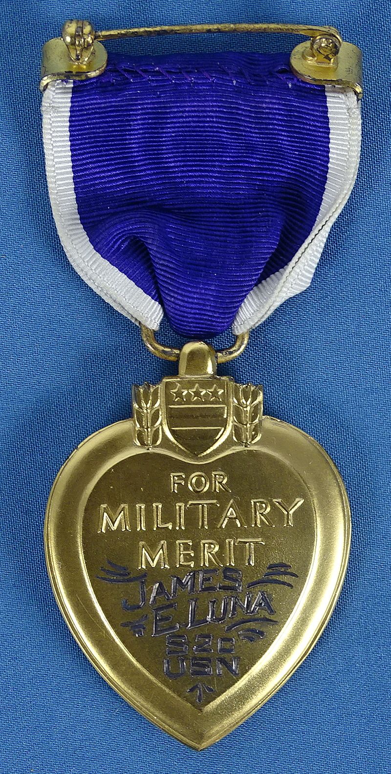 Named Posthumous WWII U.S.S. Arizona Pearl Harbor Purple Heart