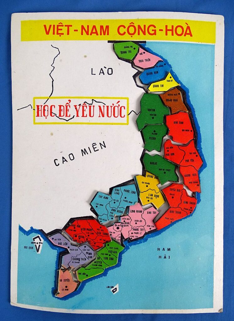 Jigsaw Puzzle Map of South Vietnam – Griffin Militaria