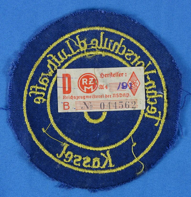 Hitler Youth “Techn-Vorschule d. Luftwaffe Kassel 3” Patch with RZM Tag ...