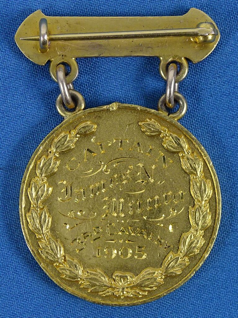 Named 1905 Army Cavalry Division 14K Gold Marksmanship Medal for a 3rd ...