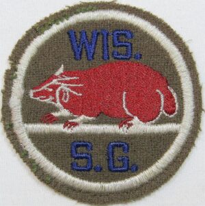 WWII Wisconsin State Guard Patch on Wool