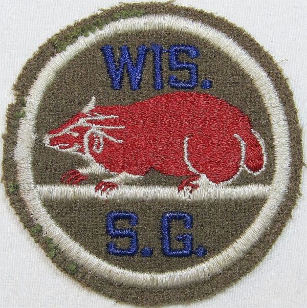WWII Wisconsin State Guard Patch on Wool