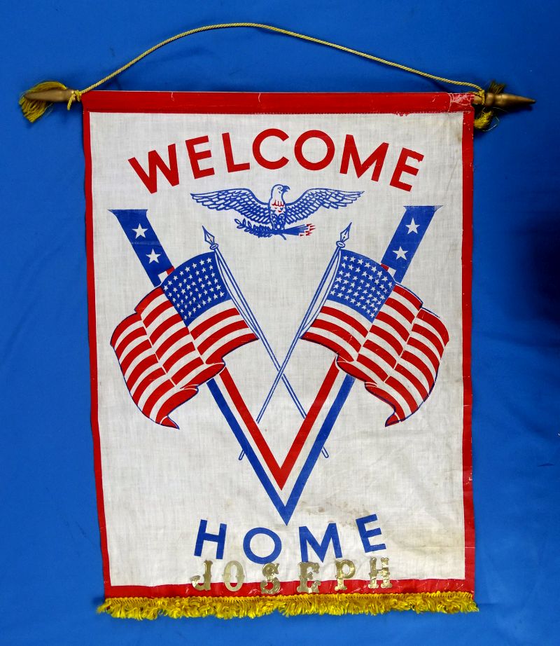 WWII Personalized “Welcome Home” Banner – Griffin Militaria
