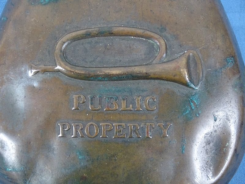 Brass “Public Property” Powder Flask – Griffin Militaria