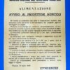 1943 American Occupation Food Proclamation Poster for Sicily