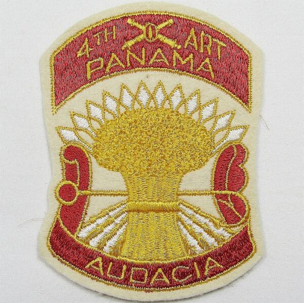 4th Coast Artillery Regiment Panama Pocket Patch on Wool