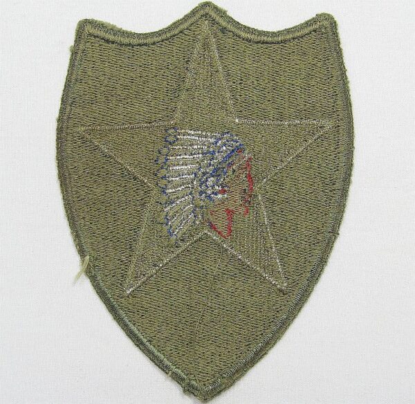 WWII OD Border Greenback 2nd Division Patch - Image 2