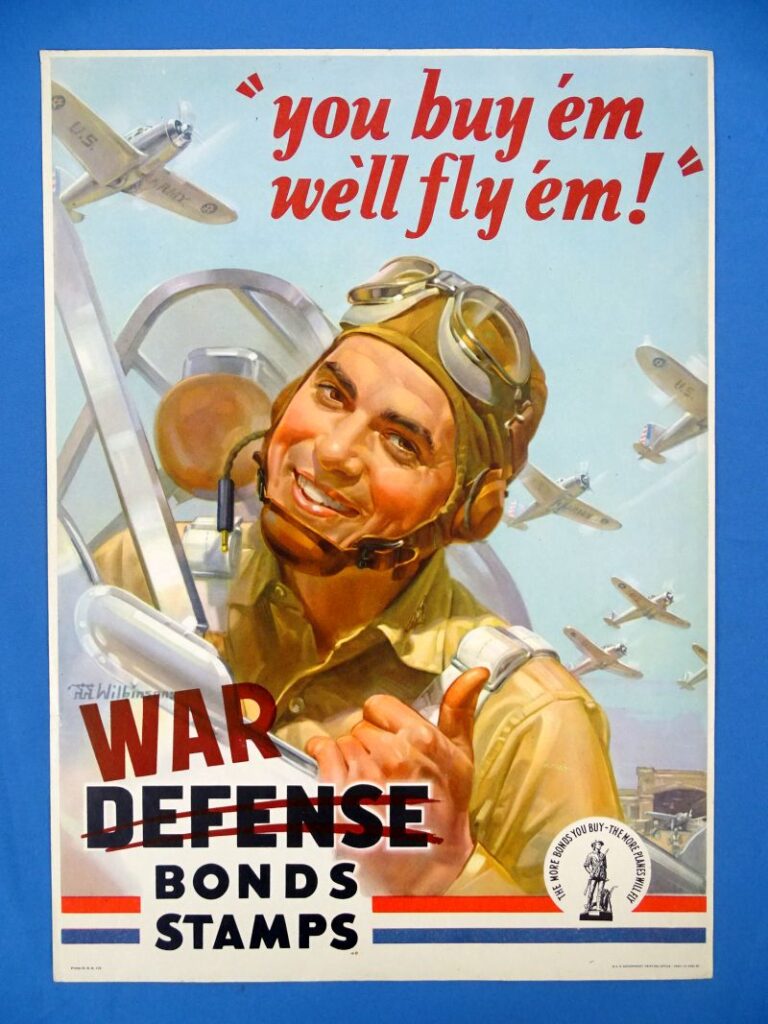 1942 Poster: You Buy ‘Em, We’ll Fly ‘Em!” – Griffin Militaria