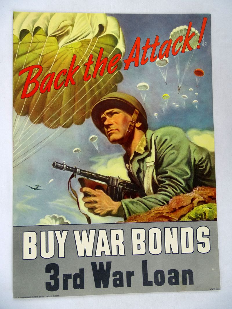 1943 Poster: “Back the Attack! Buy War Bonds – 3rd War Loan” – Griffin ...