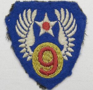 WWI USAAF British Made 9th Air Force Felt Patch