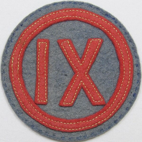 WWI 9th Corps Patch