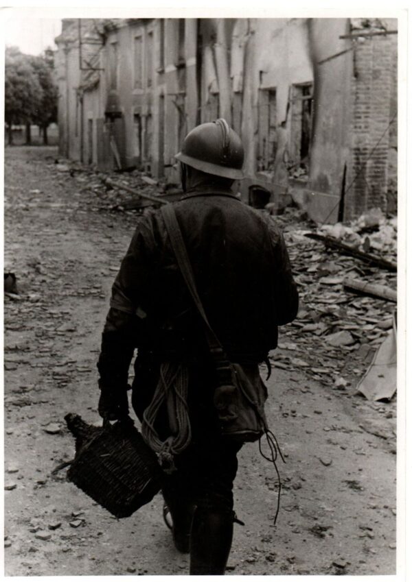 German Photograph of French Soldier June 13, 1944 – 5-1/4″ X 7″