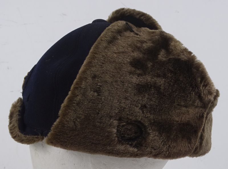 WWII Japanese Navy Officer Cold Weather Pile Cap – Griffin Militaria