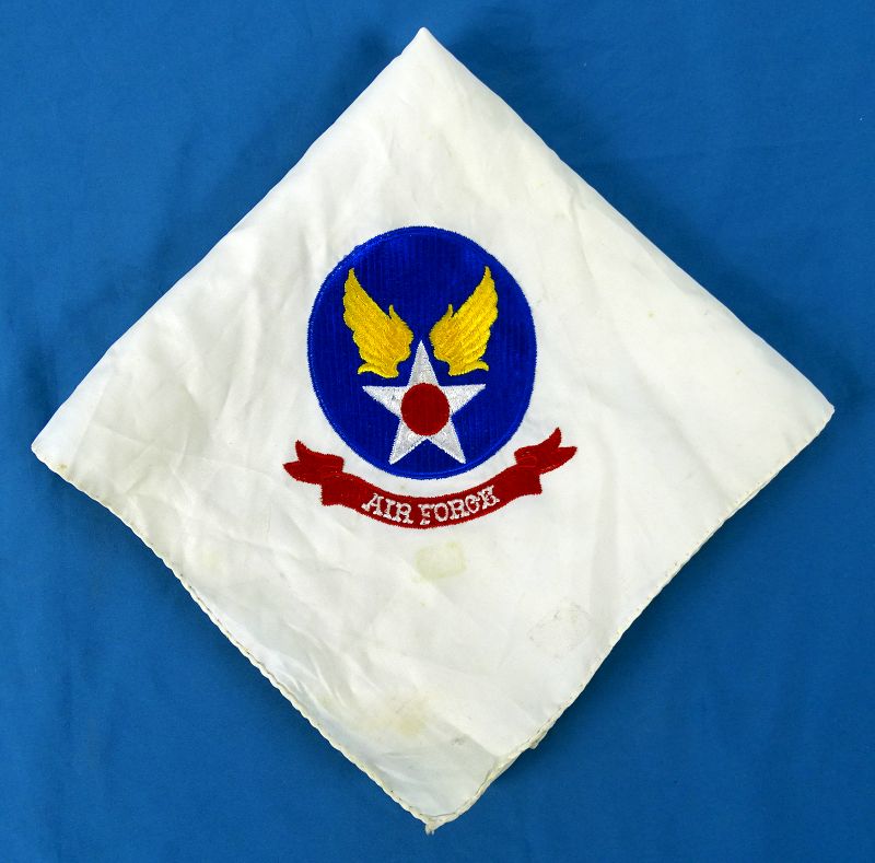 thumbnail image 2 of WW2 US Army Air Forces Pilot Scarf - Reproduction Silk Blend With Embroidered Emblem 2 of 3