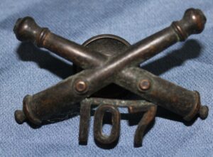 Model 1905 107th Artillery Visor Cap Badge