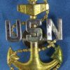 WWII Navy Chief Petty Officer Visor Cap Insignia by Hilborn Hamburger