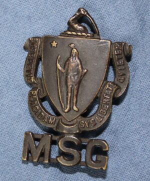 WWI Massachusetts State Guard MSG Officer's Collar Insignia