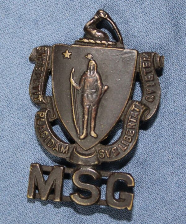 WWI Massachusetts State Guard MSG Officer's Collar Insignia