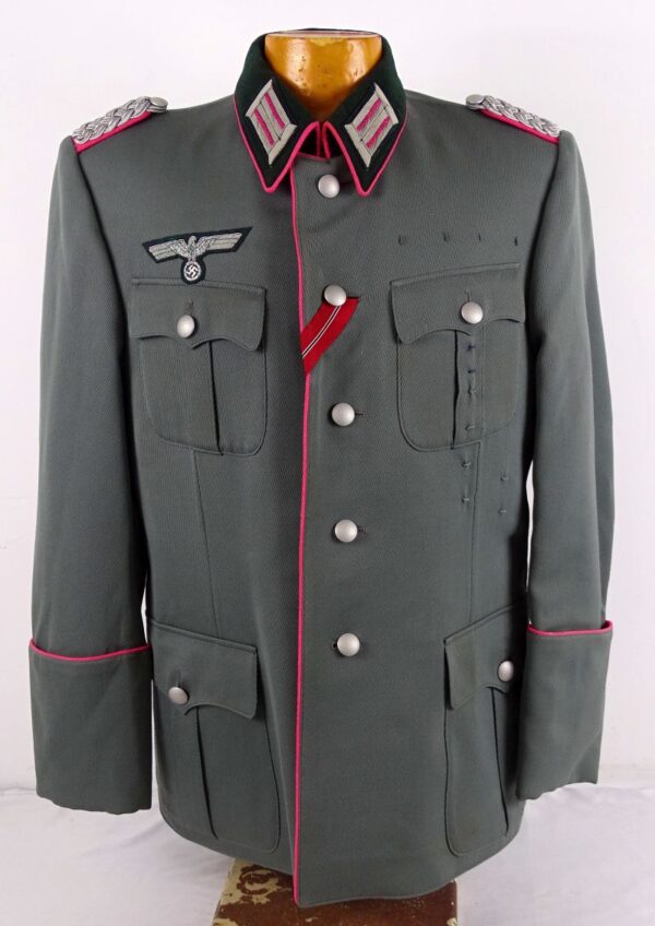 Exceptional Named and 1940 Dated Army Panzer Major's Piped Walking Out Tunic