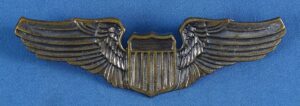 WWII 3 Inch Clutch Back Snow Flake Back Pilot Wing by Amcraft