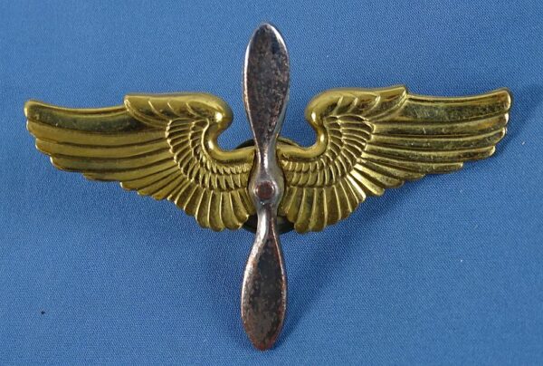 WWII Army Air Force Aviation Cadet Visor Cap Badge