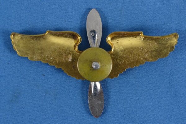 WWII Army Air Force Aviation Cadet Visor Cap Badge - Image 2