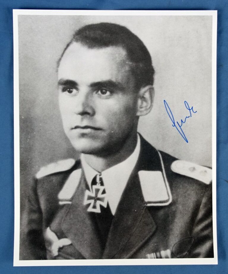 Signed 8 Inch by 10 Inch Photograph of Wolfram Frank, Knight’s Cross ...