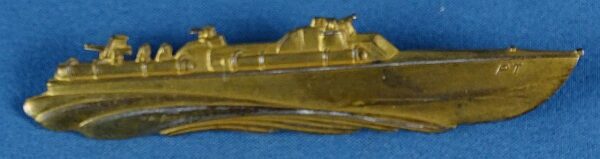 WWII Sterling Officer's Gilt Elco PT Boat Badge