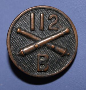 WWI 112th Artillery Co B Collar Disk