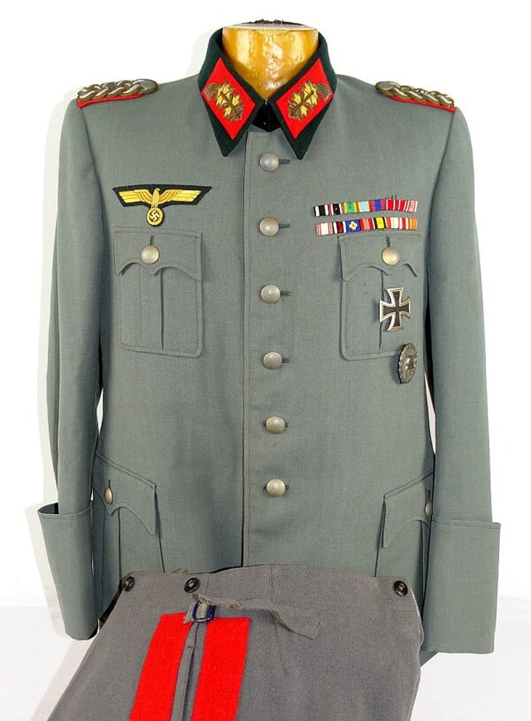 WWII Uniform of German Army General Major Doctor Heinrich Lohe