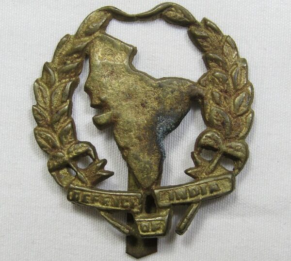 British "Defense of India" Cap Badge